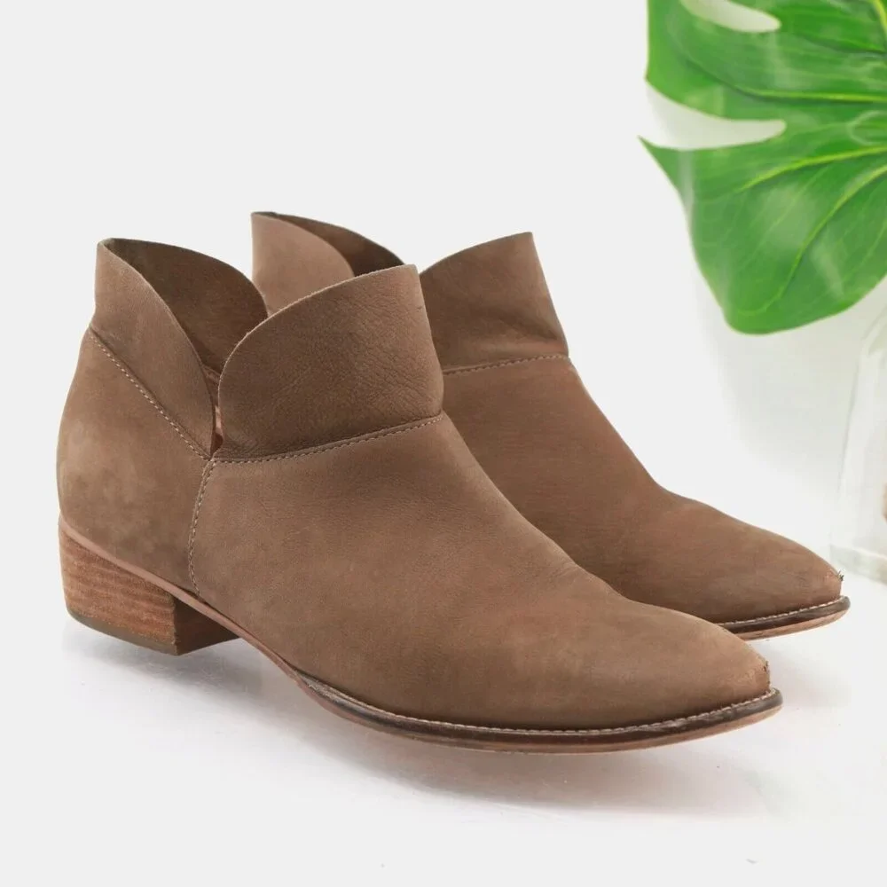 Seychelles Womens‎ Bait Boot Size 9.5 Brown Tan Suede Boho Western Bootie Comfy